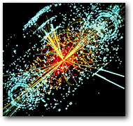 Появления бозона Хиггса при столкновении двух протонов.